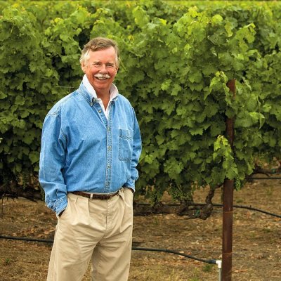 Fred Schrader in the vineyards